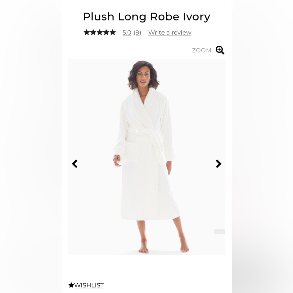 Soma Plush Long Ivory Robe- L/XL